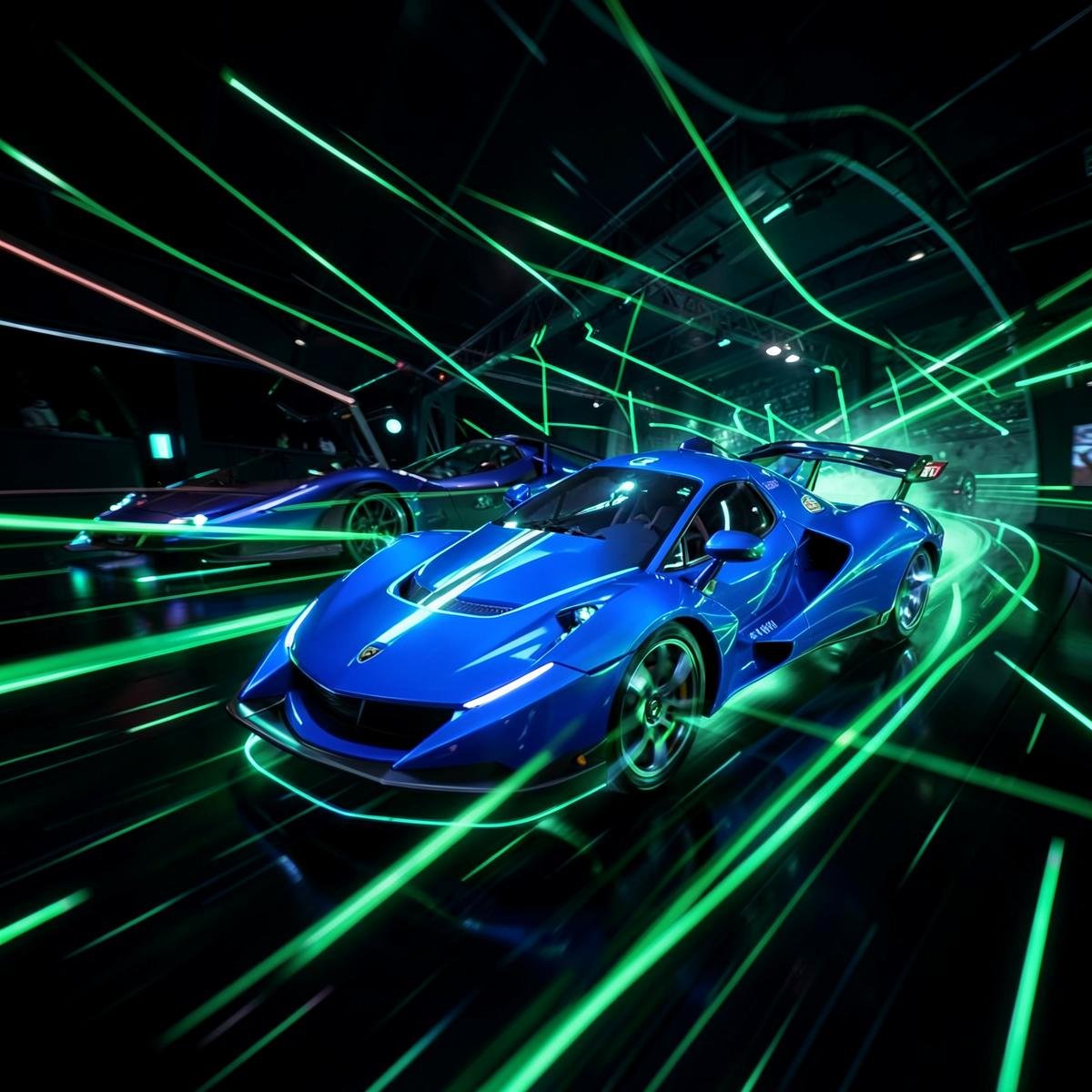Neon Rush futuristic arcade racing concept
